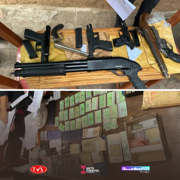 ALLANAMIENTO POR USURA EN SAN LORENZO: DESCUBREN ARSENAL DE ARMAS - TVS