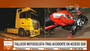Motociclista muere tras supuesta maniobra indebida hecha por conductor de camión