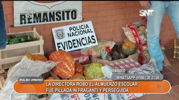 Captan a directora robando almuerzo de colegio - SNT