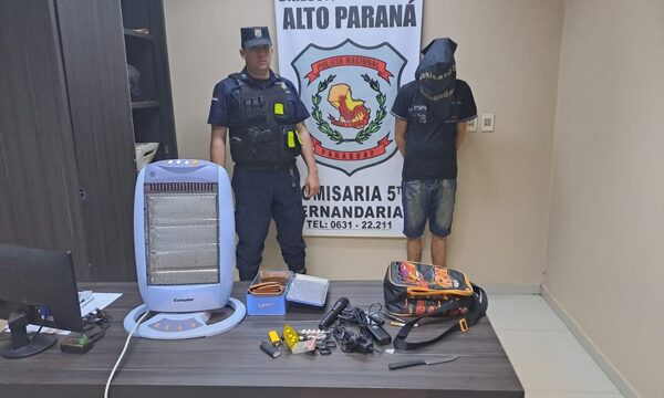Detienen en flagrancia a delincuente