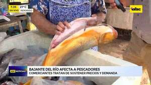 Video: Pescadores buscan mantener sus precios tras nuevo récord de bajante del río - ABC Noticias - ABC Color
