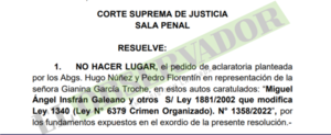 Aclaratoria no puede ser usada para alterar decisiones ya resueltas