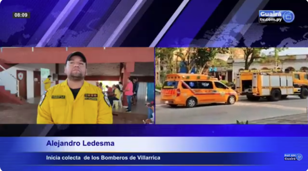 Los Bomberos Amarillos de Villarrica iniciaron su colecta