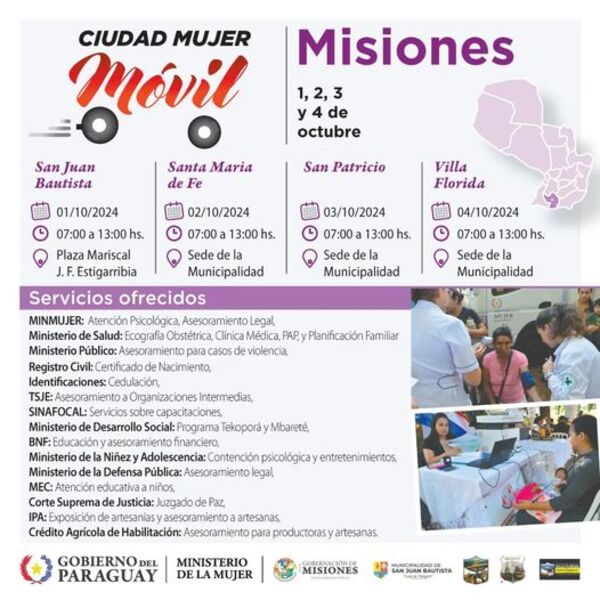 Ciudad Mujer Móvil brindará sus servicios toda esta semana en Misiones - ADN Digital
