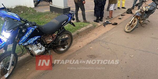MOTOCICLISTA ALCOHOLIZADO PROTAGONIZÓ COLISIÓN EN CNEL. BOGADO  - Itapúa Noticias