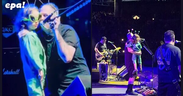 Un pequeño “marciano” se robó el show de Molotov en el ReciclArte