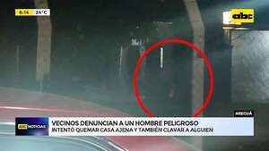 Video: Vecinos denuncian a un hombre que intentó quemar una casa - ABC Noticias - ABC Color