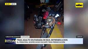 Capiatá: Tras asalto en parada de bus, detienen a dos hombres - ABC Noticias - ABC Color