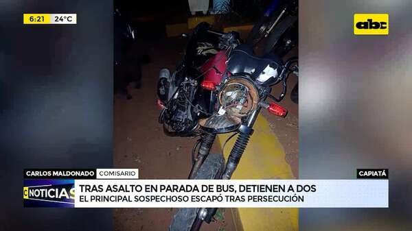 Capiatá: Tras asalto en parada de bus, detienen a dos hombres - ABC Noticias - ABC Color