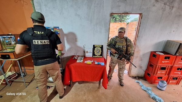 SENAD desmantela punto de tráfico y consumo de chespi en Caaguazú