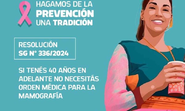 Si tenés 40 años en adelante podés hacerte la mamografía sin orden médica – Prensa 5