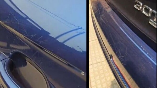 Cuidacoches le rayaron el auto a una estudiante por no darles plata