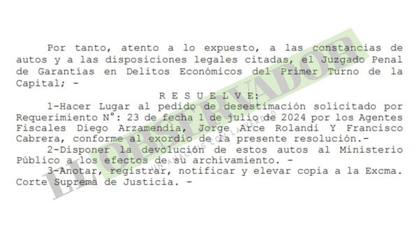 Desestiman denuncia contra Jorge Bogarín al no encontrar indicios de haber influenciado en en la destitución del exfiscal López Lohan