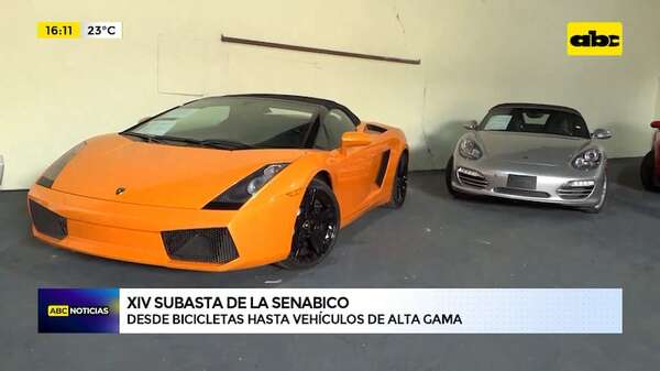 Video: desde bicicletas hasta vehículos de alta gama forman parte de la subasta de la Senabico - ABC Noticias - ABC Color