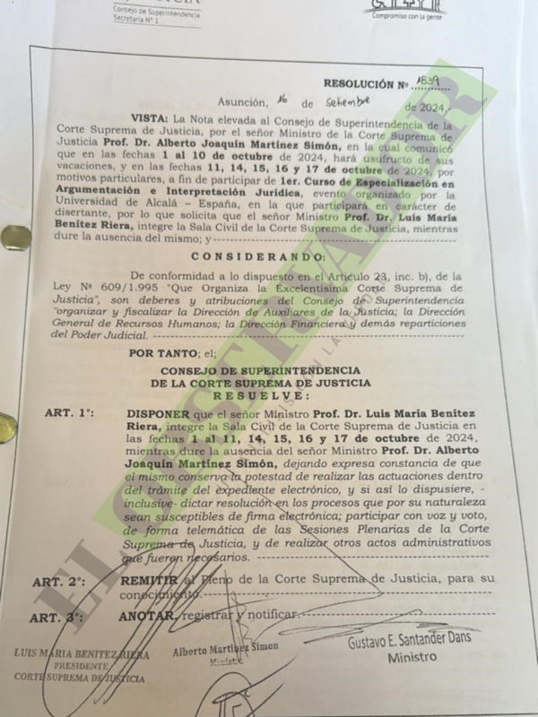 En ilegal y contradictoria resolución, Consejo da “potestades” a ministro estando de vacaciones