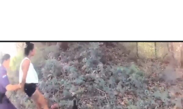 (VIDEO)Mujer cayó con varios objetos robados tras una persecusión