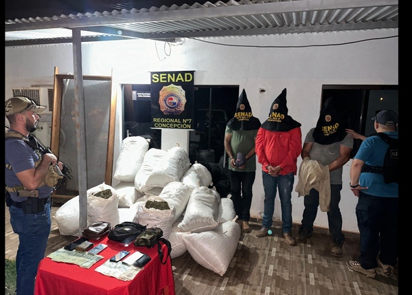 SENAD incauta más de 200 kilogramos de marihuana y detiene a tres personas