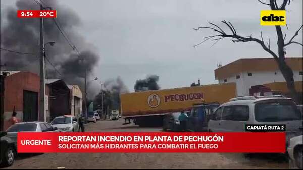 Capiatá: incendio de gran magnitud en planta industrial - ABC Noticias - ABC Color