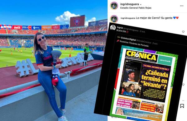 Y ¡sigue la novela!: Ingrid habló sobre cómo sigue el “levante” tras cañeada al Ciclón