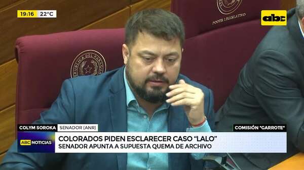 Colorados piden explicaciones sobre caso “Lalo”: senador apunta a supuesta quema de archivo - ABC Noticias - ABC Color