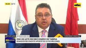 ONG de Leite recibió dinero de Tabesa e Itaipú: senador no pudo precisar cifra que percibió - ABC Noticias - ABC Color