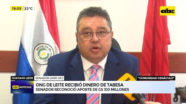 ONG de Leite recibió dinero de Tabesa e Itaipú: senador no pudo precisar cifra que percibió - ABC Noticias - ABC Color