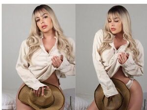 ¡Rubia y en bombacha! ¡Así apareció Larissa Riquelme y encendió todo!