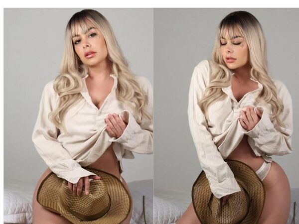 ¡Rubia y en bombacha! ¡Así apareció Larissa Riquelme y encendió todo!