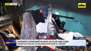 San Lorenzo: Incendio consumió planta alta de una casa   - ABC Noticias - ABC Color