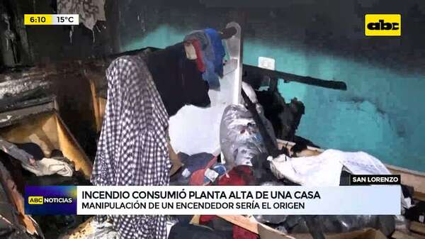San Lorenzo: Incendio consumió planta alta de una casa - ABC Noticias - ABC Color