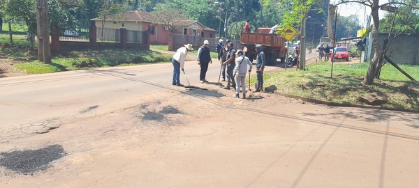 Inicio de trabajos de bacheo en Ruta 14 en Cambyretá