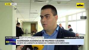 Caso detergentes de oro: suspenden audiencia de Wilfrido Cáceres  - ABC Noticias - ABC Color
