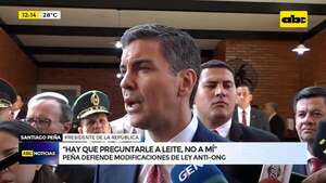 Video: Peña defiende modificaciones de ley anti-ONG - ABC Noticias - ABC Color