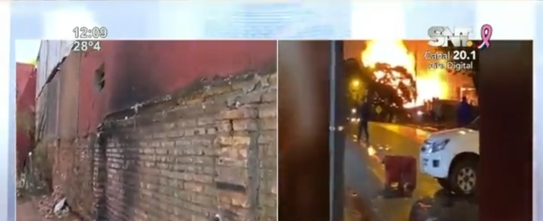 Explosión de garrafa dejó varios daños materiales - SNT