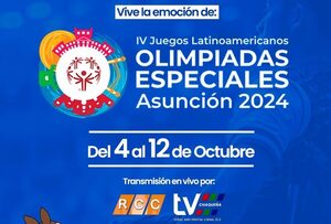 RCC y TV Chaqueña llevarán en vivo los IV Juegos Latinoamericanos de Olimpiadas Especiales Asunción 2024