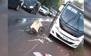 Hernandarias: Heladero sufrió lesiones tras ser embestido por un bus