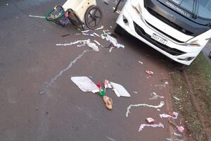 Atropellan a heladero sobre la ruta Py 07