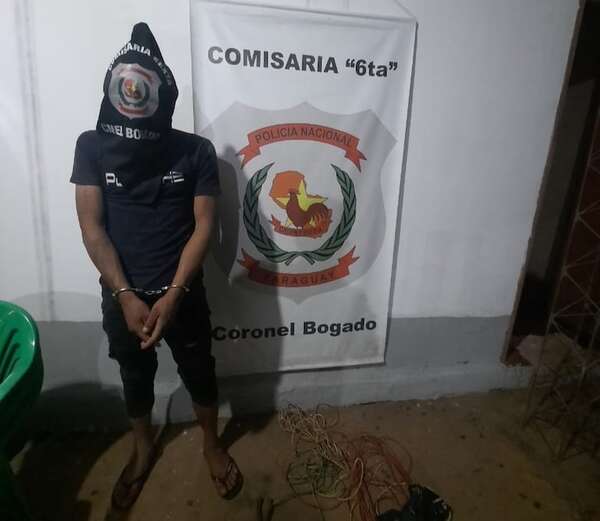 Detienen a presunto “robacables” en Coronel Bogado - Policiales - ABC Color