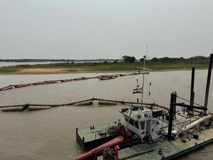 Essap intensifica trabajos de profundización y dragado ante crítica bajante del río Paraguay - .::Agencia IP::.