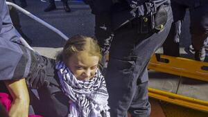 Greta Thunberg es detenida en Bruselas durante una manifestación