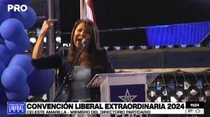 Celeste Amarilla abucheada en la Convención liberal