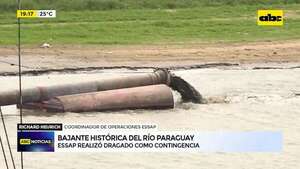 Video: Essap realizó dragado como contingencia a la bajante histórica del río Paraguay - ABC Noticias - ABC Color
