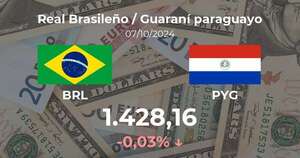 Real Brasileño / Guaraní paraguayo en Paraguay hoy: precio del 7 de octubre - Cotizaciones - ABC Color