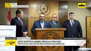 “Lo único que hice fue ayudar y poner plata”: Leite niega lavado y apunta a otras ONG  - ABC Noticias - ABC Color
