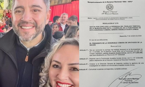 Diputados cesa comisionamiento de funcionaria que habría robado indemnización - Noticiero Paraguay