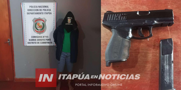 AMENAZÓ DE MUERTE A SU EX Y TERMINÓ DETENIDO EN CAMBYRETÁ - Itapúa Noticias