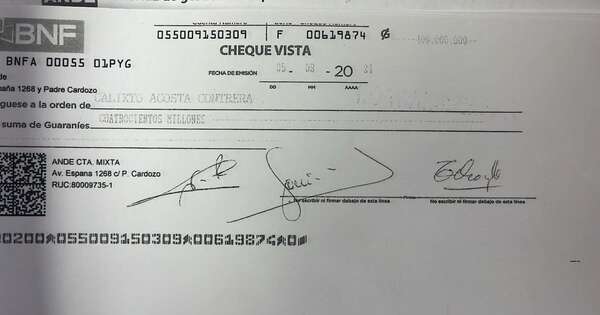Diario HOY | Escribano niega haber firmado poder para cobro de cheque