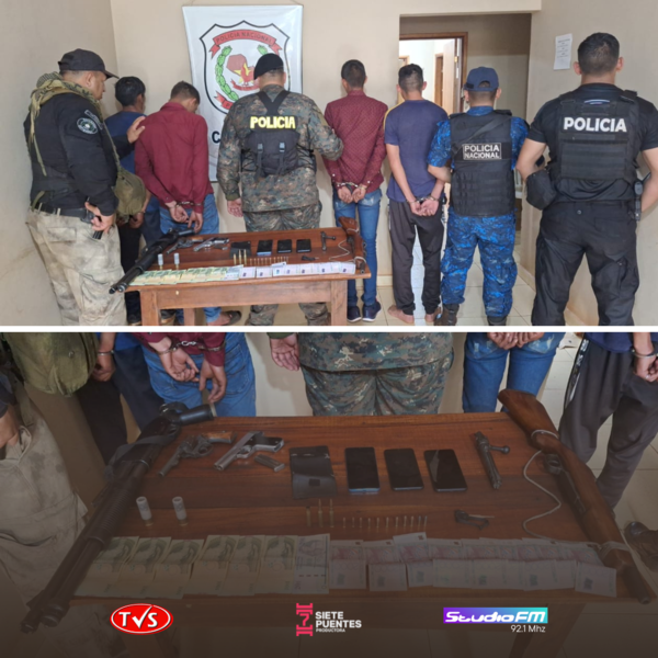 ENFRENTAMIENTO EN ALTO VERA CULMINA CON DETENCIÓN DE SOSPECHOSOS Y DECOMISO DE ARMAS Y DINERO - TVS