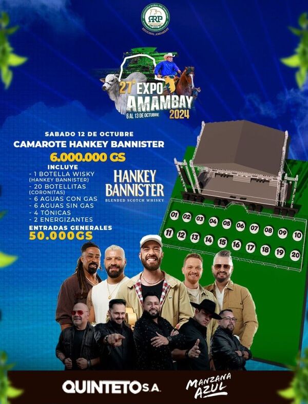 Show Internacional Este Sábado 12 en la Expo Amambay