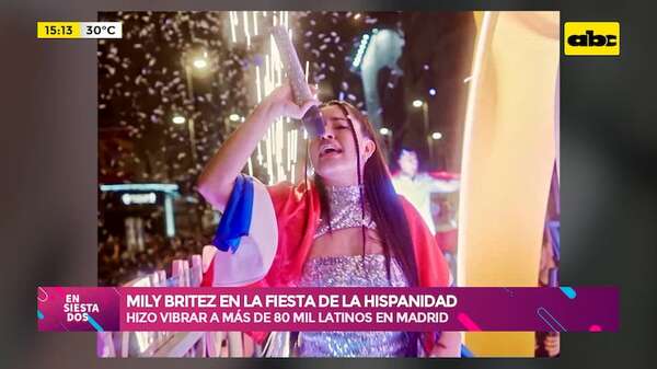 Mily Brítez hizo vibrar a más de 80 mil latinos en la Fiesta de la Hispanidad en Madrid - Ensiestados - ABC Color